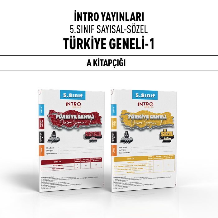 İNTRO 05.SINIF TÜRKİYE GENELİ SAY/SÖZ 1-A -25-26